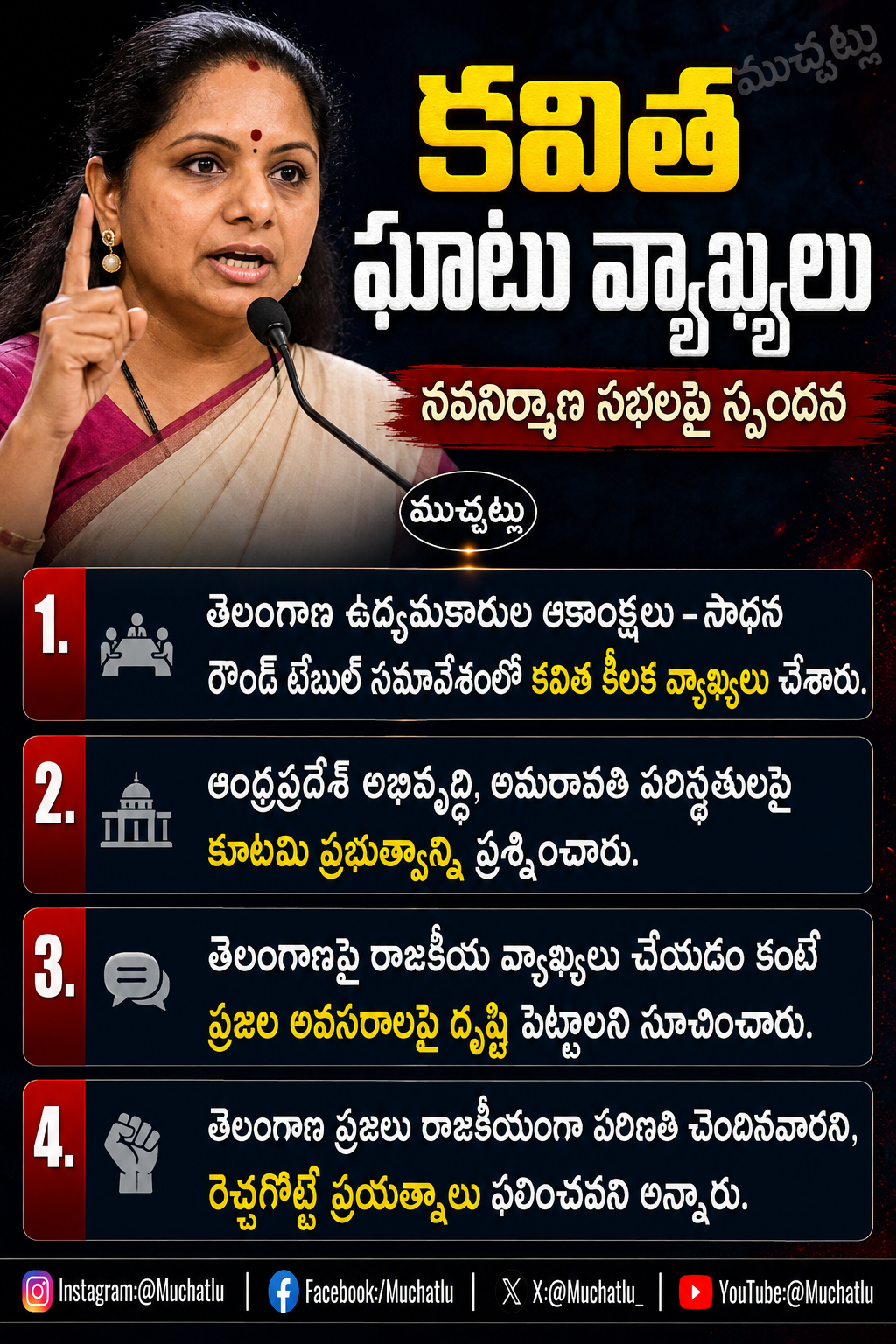 “ఏపీ నేతలపై కవిత ఘాటు వ్యాఖ్యలు”